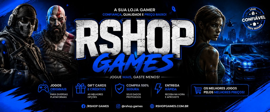 Rshop Games — A sua loja gamer. Confiança, qualidade e preço baixo.